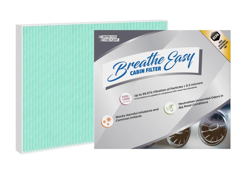 SPEARHEAD فلتر كابينة Spearhead HEPA Breathe Easy Cabin، ترشيح يصل إلى 99.97% لجزيئات 0.3 ميكرون مع عدم تقليل تدفق الهواء (BE-663H) - Image 1